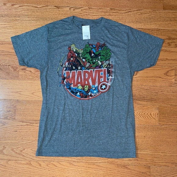 Men’s Marvel Graphic T-Shirt Graphite Heather - Size Medium - Picture 1 of 8